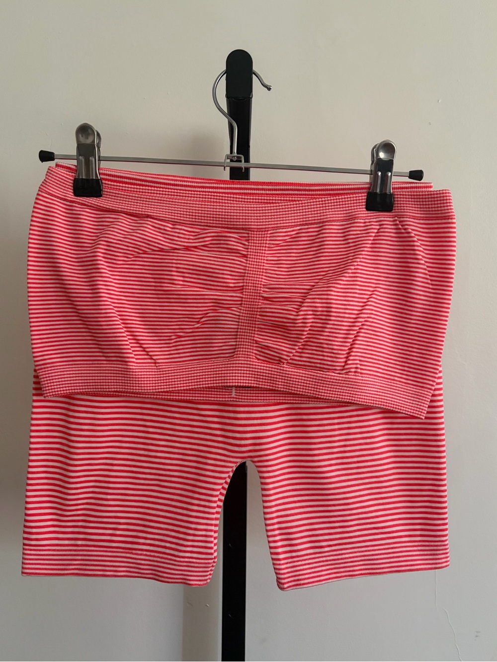 Striped Pink Women's Stretch Bike Shorts